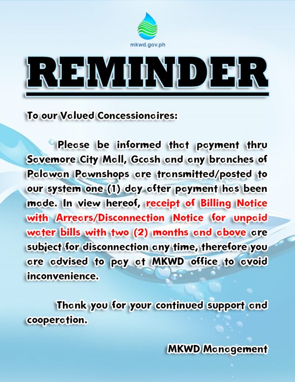 Reminder: Payment thru Savemore City Mall, Gcash and any branches of ...